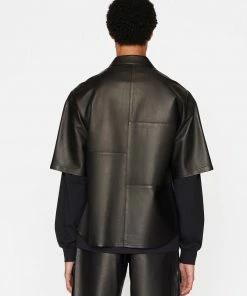 Buy π₯ Frame-denim Men Short Sleeve Leather π Shirt -- Noir π 13 Frame-denim Men Short Sleeve Leather Shirt -- Noir