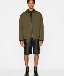 Frame-denim Men Light Puffy Workwear Jacket -- Military Green