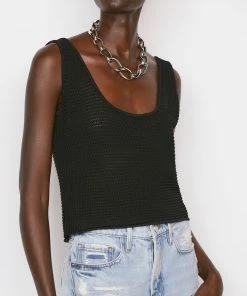 Wholesale 𧨠Frame-denim Crochet Tank -- Noir π© Women π 9 Frame-denim Crochet Tank -- Noir Women