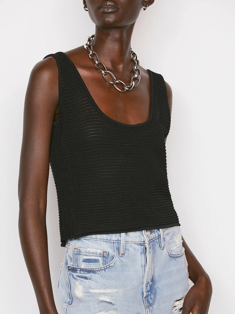 Wholesale 𧨠Frame-denim Crochet Tank -- Noir π© Women π 3 Frame-denim Crochet Tank -- Noir Women