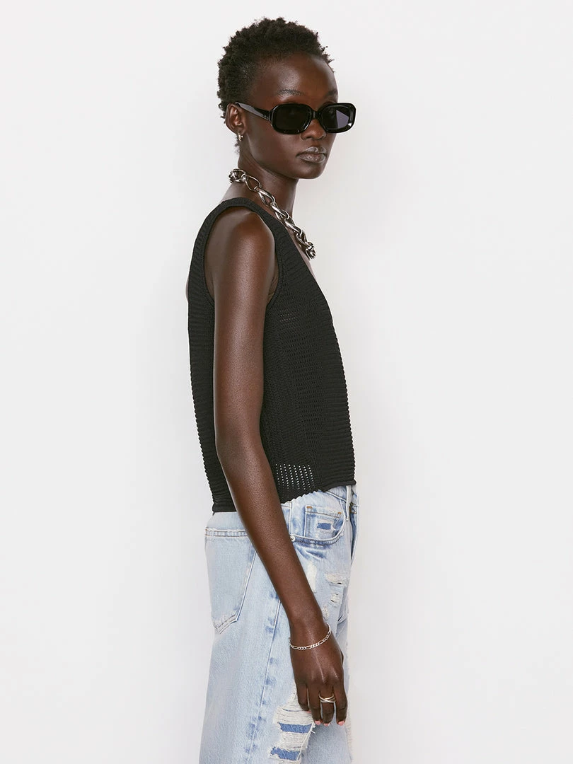 Wholesale 𧨠Frame-denim Crochet Tank -- Noir π© Women π 5 Frame-denim Crochet Tank -- Noir Women