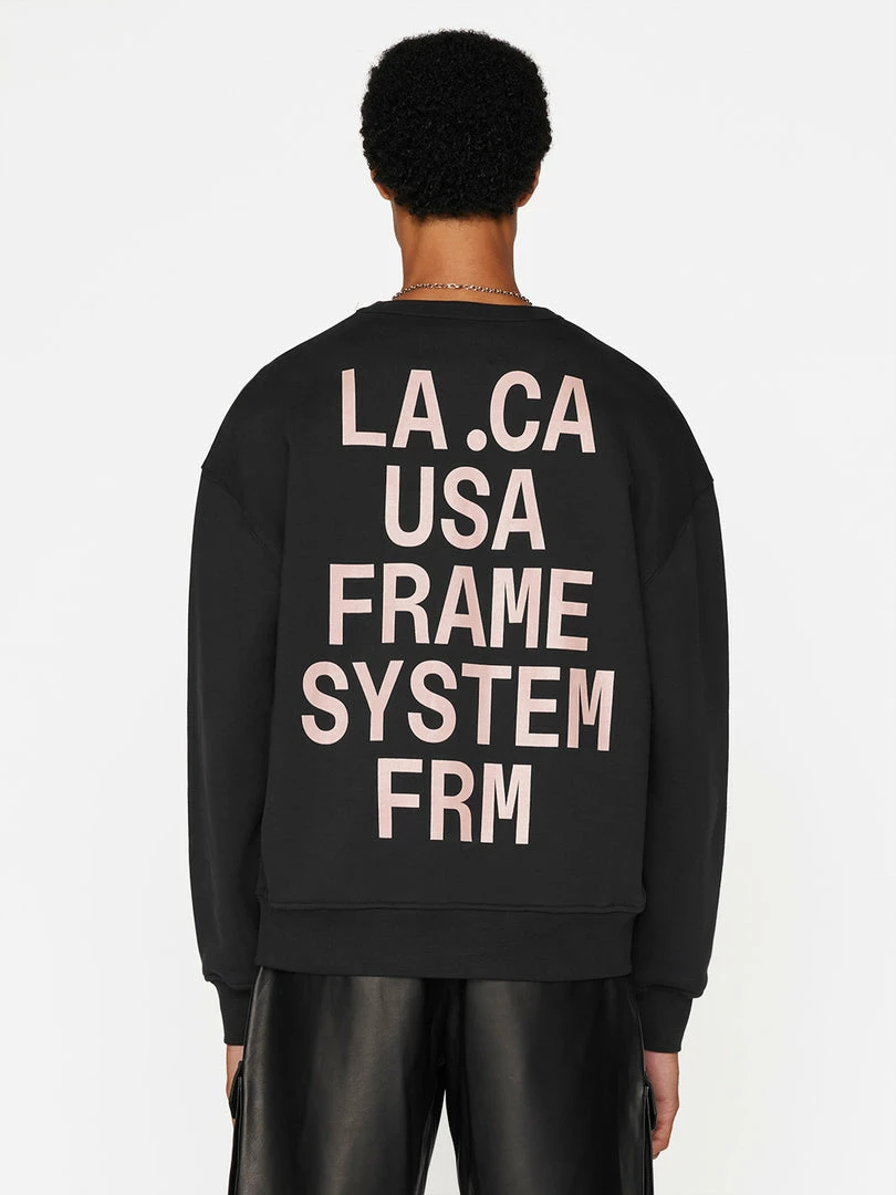 Best Pirce ⭐ Frame-denim Frame Graphic Sweatshirt -- Noir Men ⌛ 6 Frame-denim Frame Graphic Sweatshirt -- Noir Men