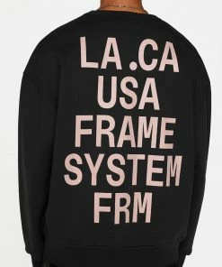 Best Pirce ⭐ Frame-denim Frame Graphic Sweatshirt -- Noir Men ⌛ 10 Frame-denim Frame Graphic Sweatshirt -- Noir Men