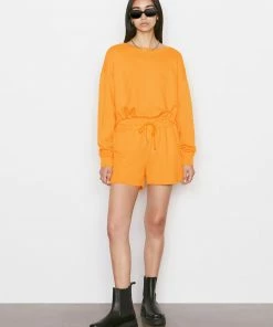 Frame-denim Drawstring Lounge Short -- Kumquat Women