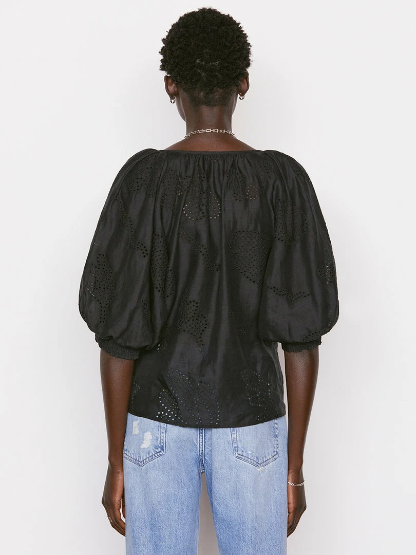 New β¨ Frame-denim Eyelet Puff Sleeve π Shirt -- Noir π€© 7 Frame-denim Eyelet Puff Sleeve Shirt -- Noir