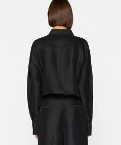 Best deal β Frame-denim Cropped Safari π Shirt -- Noir π 13 Frame-denim Cropped Safari Shirt -- Noir