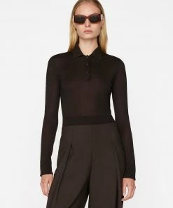 Frame-denim Refined Polo Sweater -- Americano Women