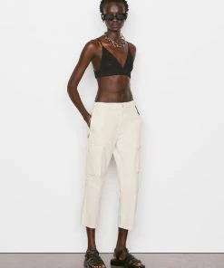 Frame-denim Women Relaxed Utility Pant -- Washed Flax