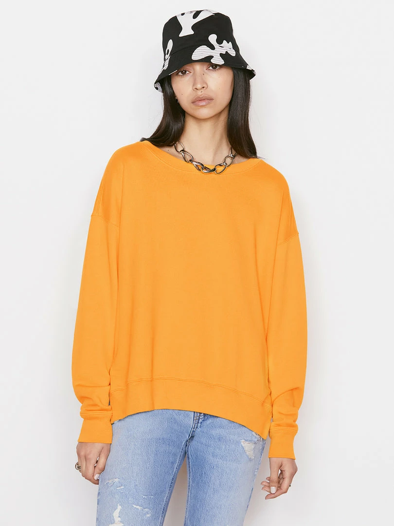 Cheapest π Frame-denim π© Women Side Slit Sweatshirt -- Kumquat π 1 Frame-denim Women Side Slit Sweatshirt -- Kumquat