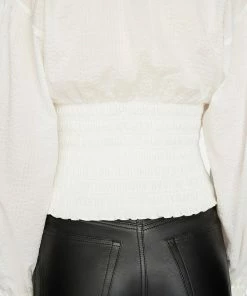 Top 10 βοΈ Frame-denim V-Neck Smocked Top -- Off White π© Women π 15 Frame-denim V-Neck Smocked Top -- Off White Women