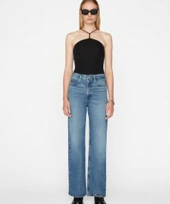 Frame-denim Women Delicate Knot Bodysuit -- Noir