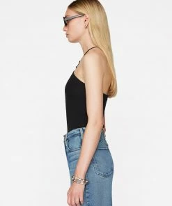 Frame-denim Women Delicate Knot Bodysuit -- Noir