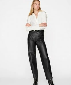 Frame-denim Slim Lace Inset Shirt -- Off White