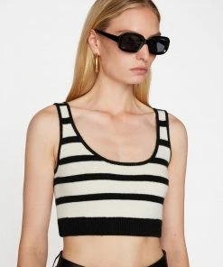 Frame-denim Breton Stripe Bralette -- Off White Multi Women