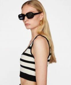 Frame-denim Breton Stripe Bralette -- Off White Multi Women