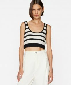Frame-denim Breton Stripe Bralette -- Off White Multi Women
