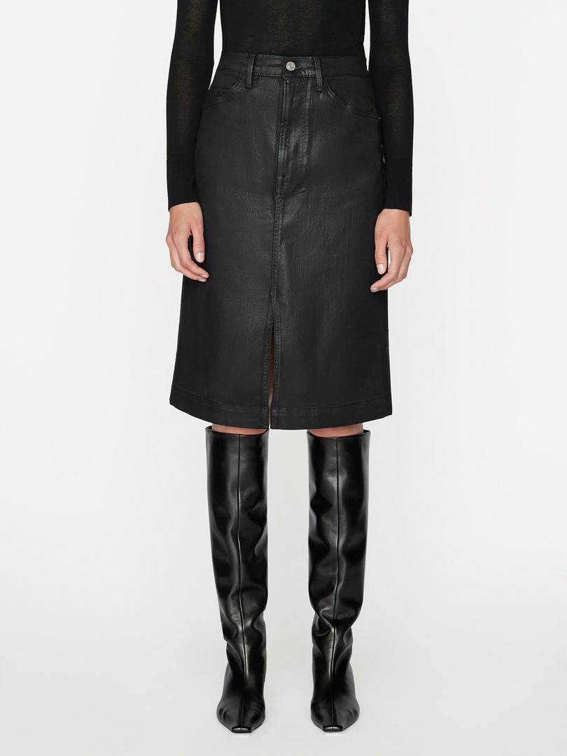 Buy π Frame-denim π© Women Midi Slit π Skirt -- Noir π§₯ Coated π 1 Frame-denim Women Midi Slit Skirt -- Noir Coated