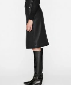 Buy π Frame-denim π© Women Midi Slit π Skirt -- Noir π§₯ Coated π 8 Frame-denim Women Midi Slit Skirt -- Noir Coated