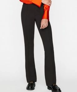 Frame-denim Women Pintuck Jersey Trouser -- Noir Multi