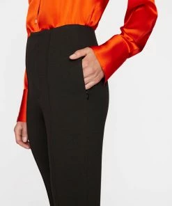 Frame-denim Women Pintuck Jersey Trouser -- Noir Multi