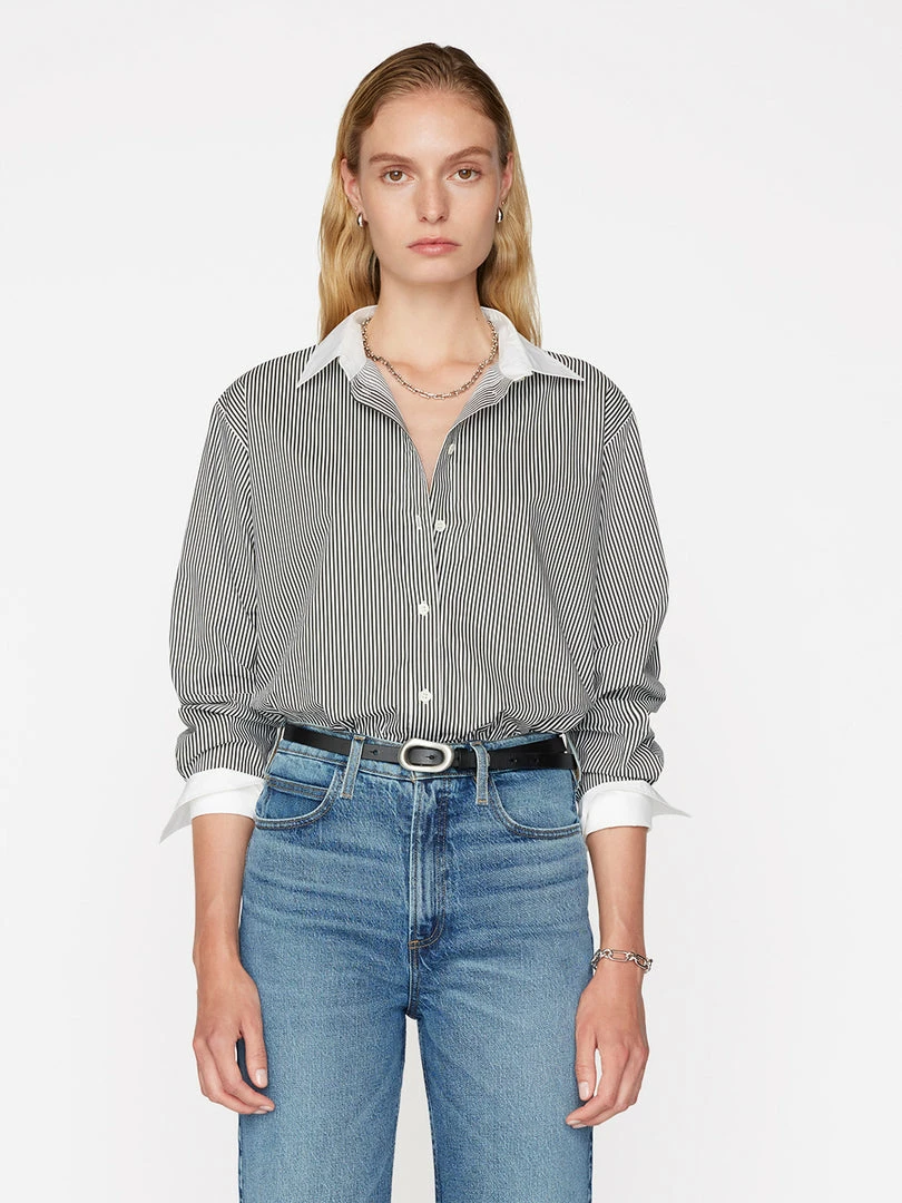 Best Sale π― Frame-denim The Oversized π Shirt -- Noir Multi π© Women π 1 Frame-denim The Oversized Shirt -- Noir Multi Women