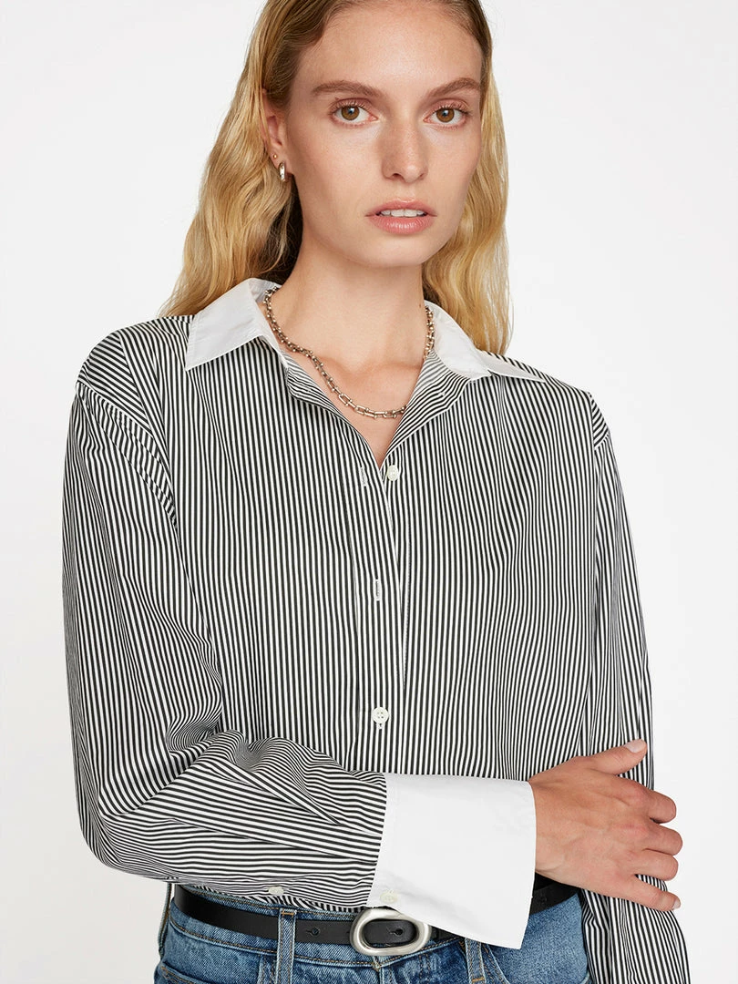 Best Sale π― Frame-denim The Oversized π Shirt -- Noir Multi π© Women π 3 Frame-denim The Oversized Shirt -- Noir Multi Women