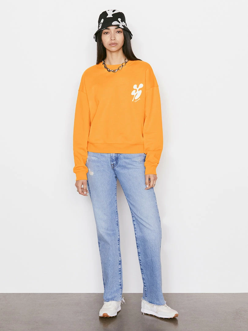 Flash Sale 𧨠Frame-denim π© Women Oversized Crew Sweatshirt -- Kumquat π 2 Frame-denim Women Oversized Crew Sweatshirt -- Kumquat