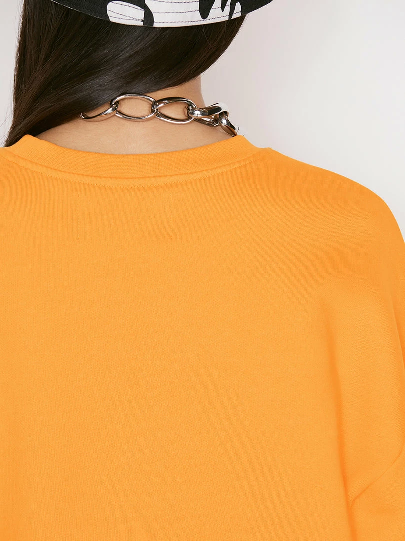 Flash Sale 𧨠Frame-denim π© Women Oversized Crew Sweatshirt -- Kumquat π 7 Frame-denim Women Oversized Crew Sweatshirt -- Kumquat