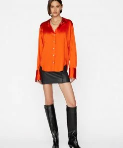 Frame-denim The Standard Shirt -- Mandarin Women