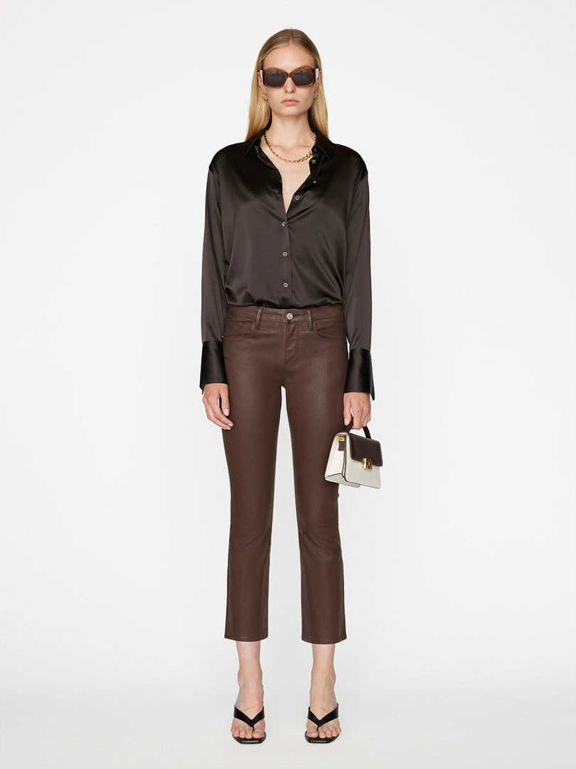 New 𧨠Frame-denim Le Crop Mini Boot -- Dark Chocolate π 2 Frame-denim Le Crop Mini Boot -- Dark Chocolate