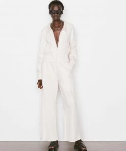 Frame-denim Women Shrunken Track Jacket -- Bone