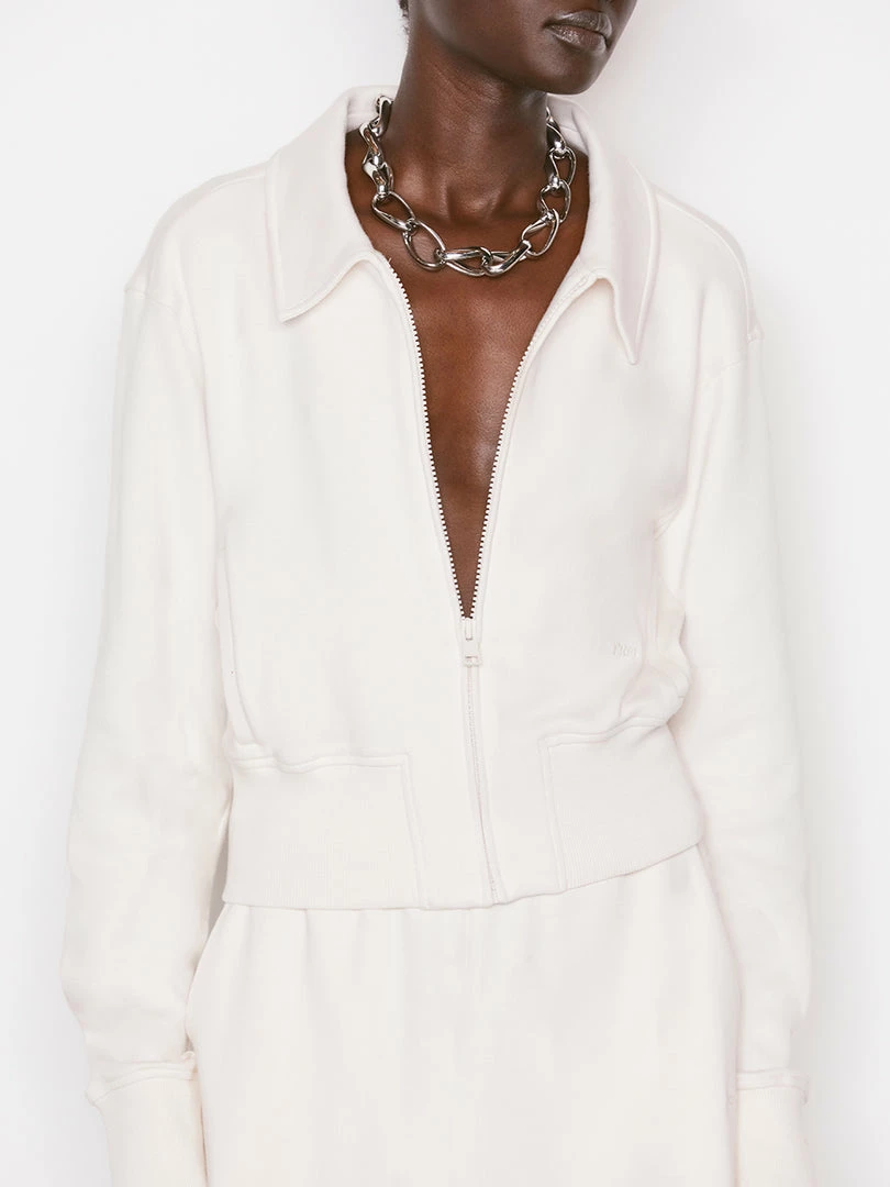 Coupon π Frame-denim π© Women Shrunken Track Jacket -- Bone π€© 3 Frame-denim Women Shrunken Track Jacket -- Bone