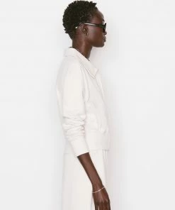 Coupon π Frame-denim π© Women Shrunken Track Jacket -- Bone π€© 13 Frame-denim Women Shrunken Track Jacket -- Bone