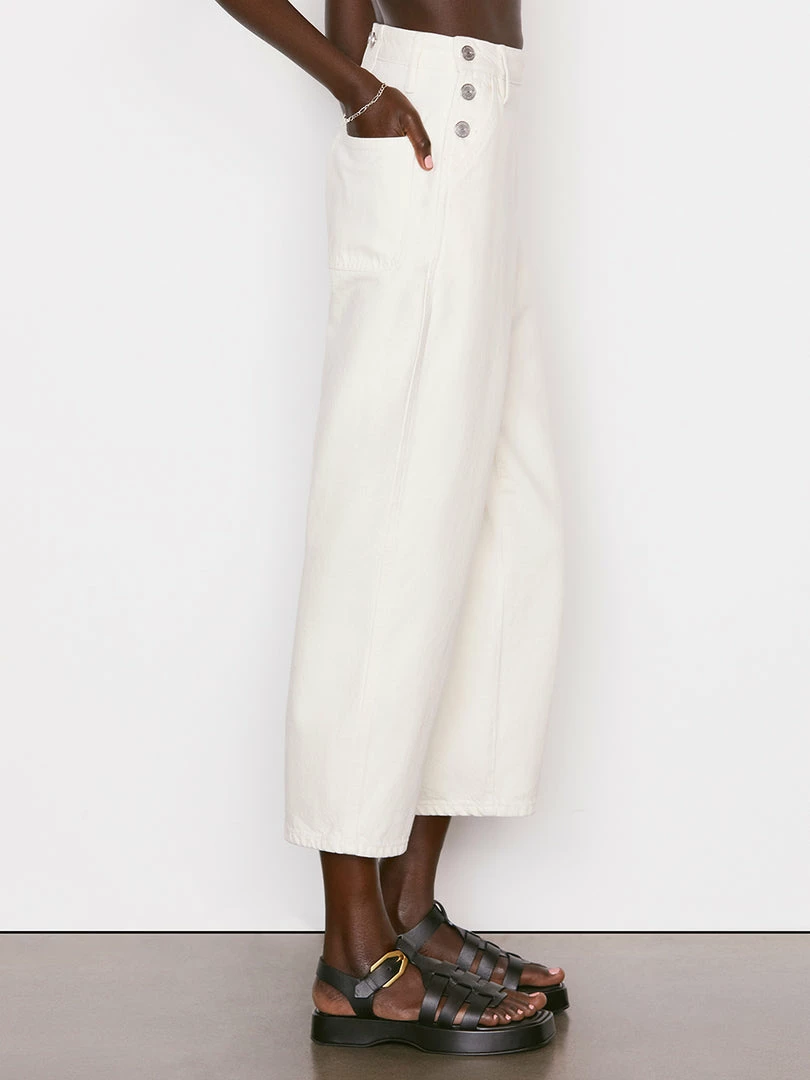 Best deal ⌛ Frame-denim Button Detail Trouser -- Parchment ✔️ 3 Frame-denim Button Detail Trouser -- Parchment