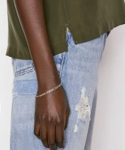 Promo 🤩 Frame-denim Washable Silk Oversized Tee -- Fatigue ✔️ 15 Frame-denim Washable Silk Oversized Tee -- Fatigue