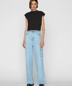 Frame-denim Raw Waist Baggy Pocket Jean -- Genoa Women