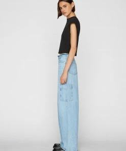 Frame-denim Raw Waist Baggy Pocket Jean -- Genoa Women