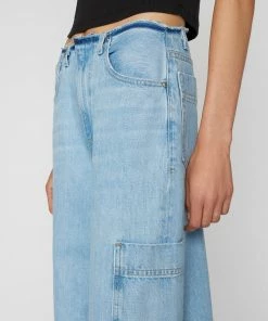Frame-denim Raw Waist Baggy Pocket Jean -- Genoa Women