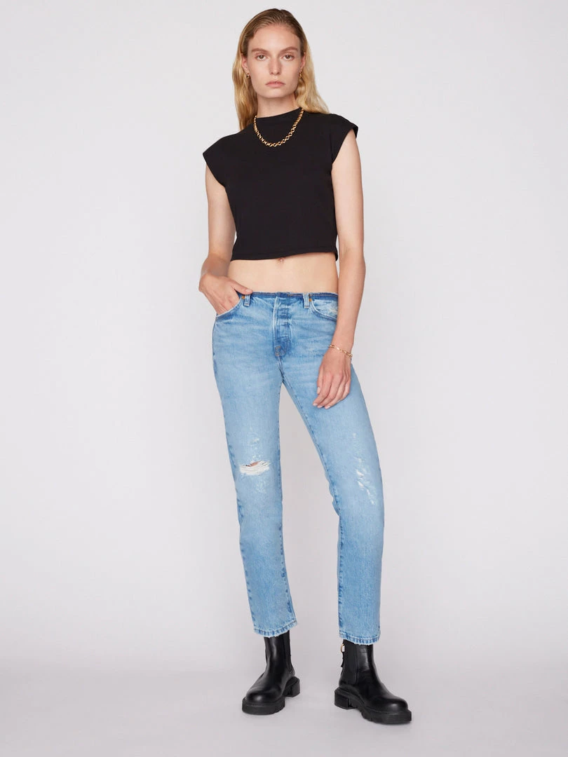 Hot Sale π Frame-denim Raw Waist Le Slouch -- Bluejay Rips π₯ 2 Frame-denim Raw Waist Le Slouch -- Bluejay Rips