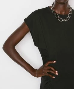 Frame-denim Fitted Flare Dress -- Noir Women