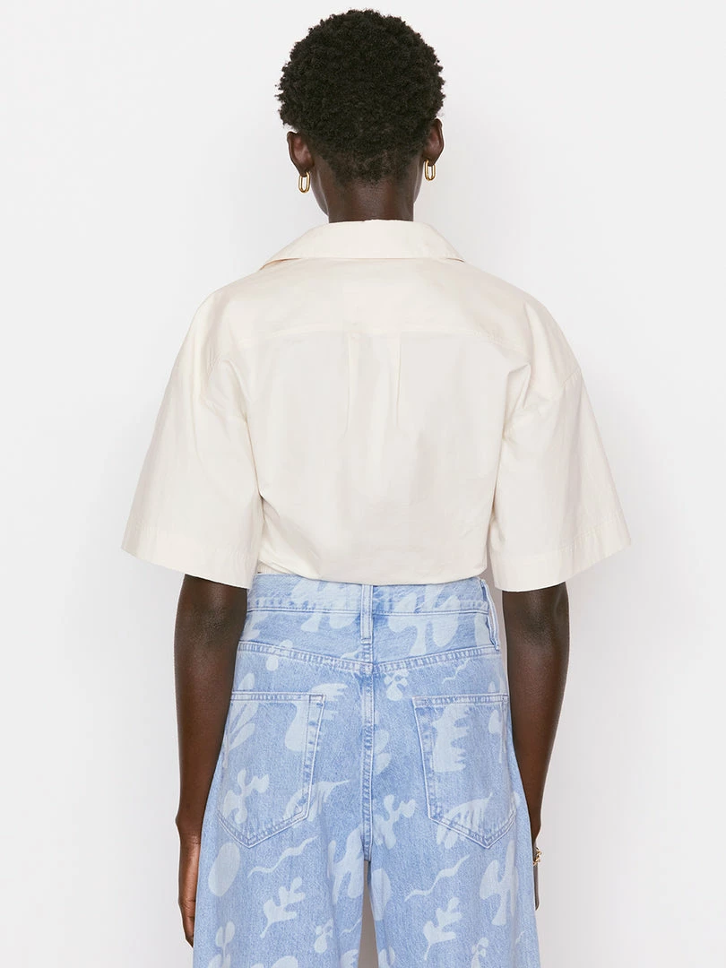 Wholesale π Frame-denim Cropped Twist Front π Shirt -- Flax π© Women π 6 Frame-denim Cropped Twist Front Shirt -- Flax Women