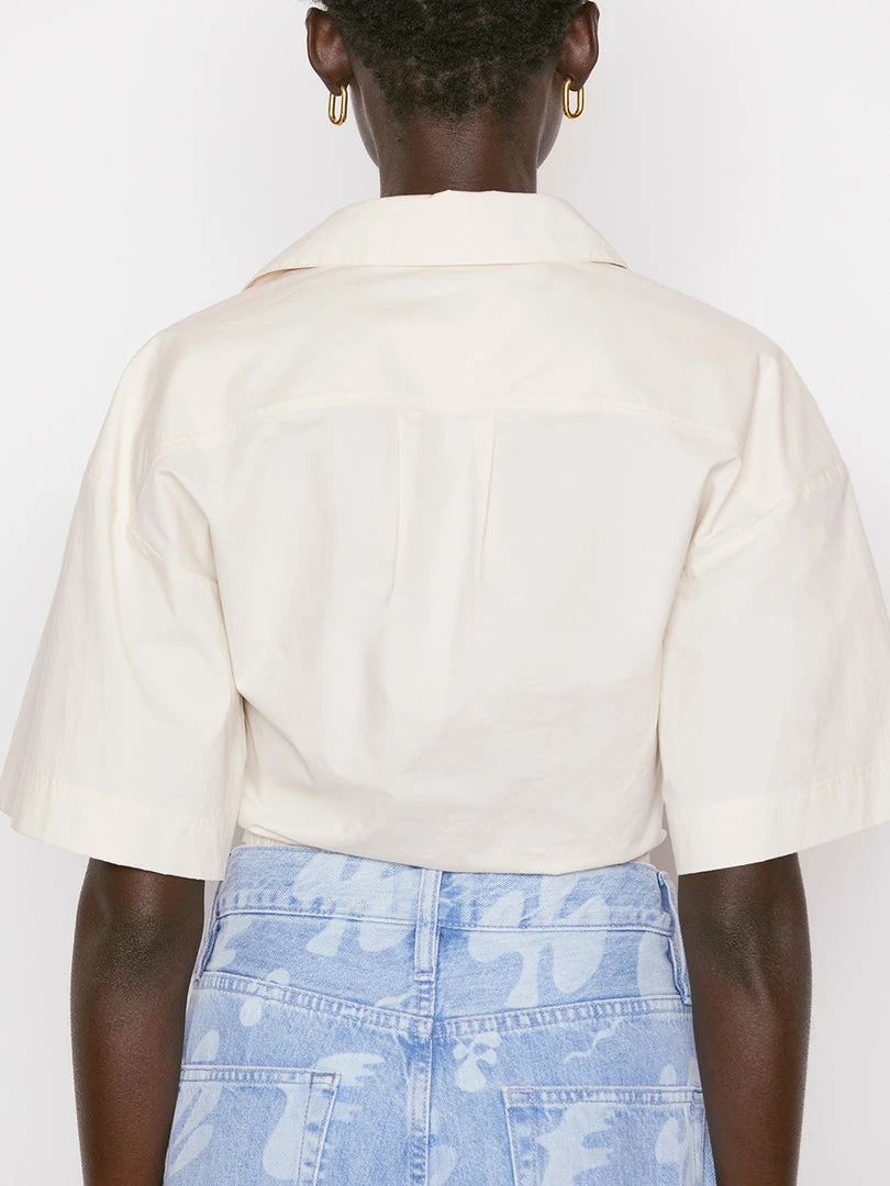 Wholesale π Frame-denim Cropped Twist Front π Shirt -- Flax π© Women π 5 Frame-denim Cropped Twist Front Shirt -- Flax Women