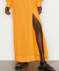 Best Sale π€© Frame-denim Kaftan Maxi π Dress -- Kumquat π© Women 𧨠10 Frame-denim Kaftan Maxi Dress -- Kumquat Women