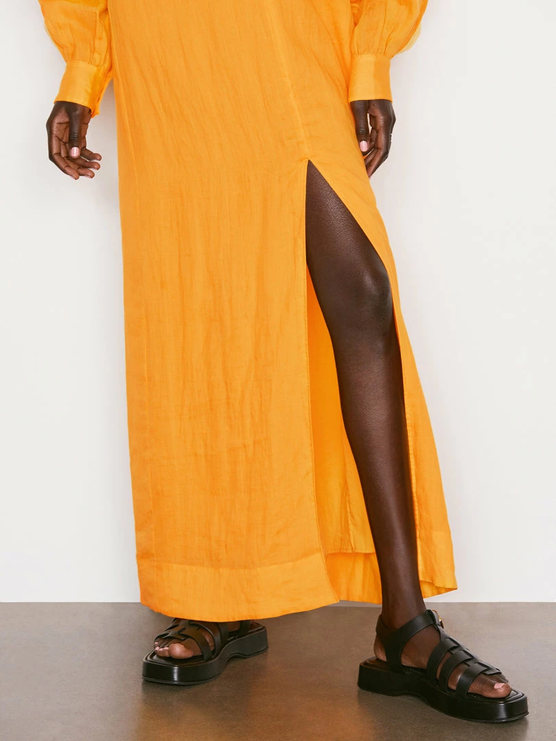 Best Sale π€© Frame-denim Kaftan Maxi π Dress -- Kumquat π© Women 𧨠5 Frame-denim Kaftan Maxi Dress -- Kumquat Women