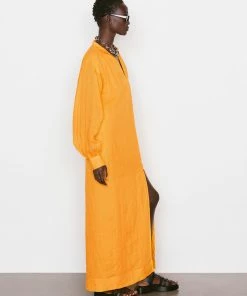 Best Sale π€© Frame-denim Kaftan Maxi π Dress -- Kumquat π© Women 𧨠8 Frame-denim Kaftan Maxi Dress -- Kumquat Women