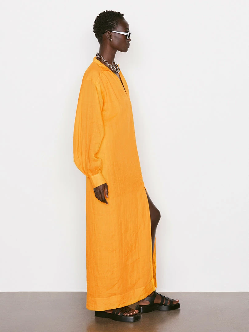 Best Sale π€© Frame-denim Kaftan Maxi π Dress -- Kumquat π© Women 𧨠3 Frame-denim Kaftan Maxi Dress -- Kumquat Women