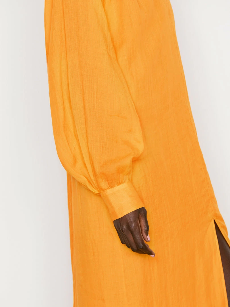 Best Sale π€© Frame-denim Kaftan Maxi π Dress -- Kumquat π© Women 𧨠4 Frame-denim Kaftan Maxi Dress -- Kumquat Women