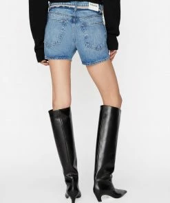 New π Frame-denim π© Women Atelier Sheer Insert Short -- Azul π 13 Frame-denim Women Atelier Sheer Insert Short -- Azul