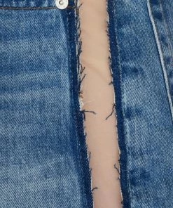 New π Frame-denim π© Women Atelier Sheer Insert Short -- Azul π 9 Frame-denim Women Atelier Sheer Insert Short -- Azul