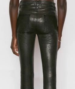 Frame-denim Leather Le High Skinny -- Washed Black